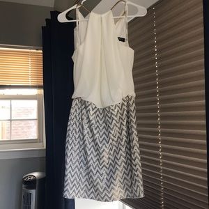 White and gold dress with sequins